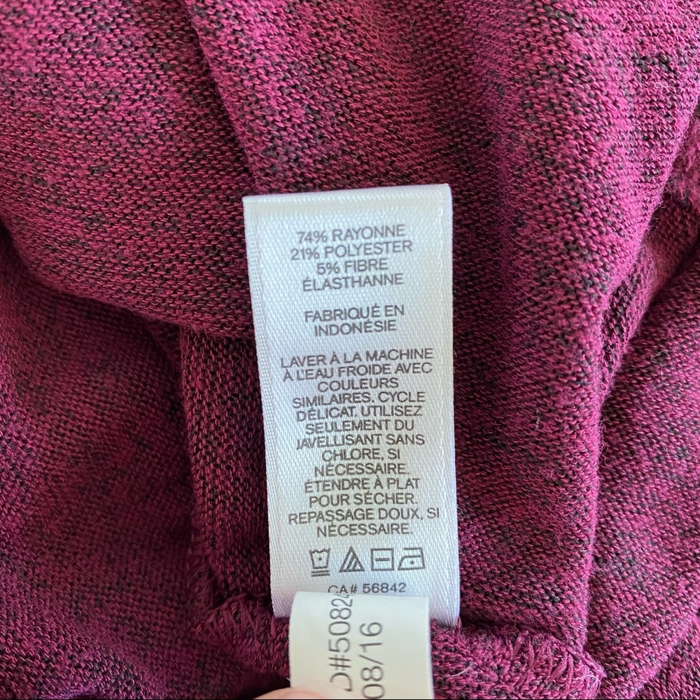 EXPRESS - Maroon Stretch Knit Wrap Dress - Size S - Picture 8 of 9